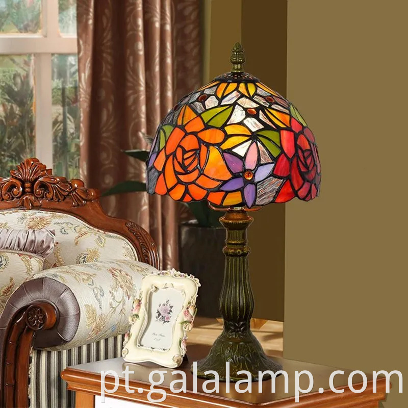 Lâmpada de mesa de vidro elegante para quarto e sala